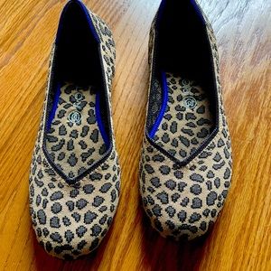 Rothy’s THE FLAT leopard print women’s size 10 flat shoes